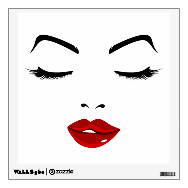 Elegant Face Wall Decal (Front)