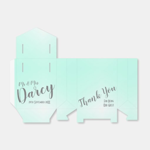 Elegant Fade Mint Favor Box Zazzle