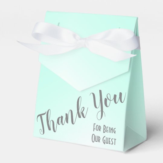 Elegant Fade Mint Favor Box