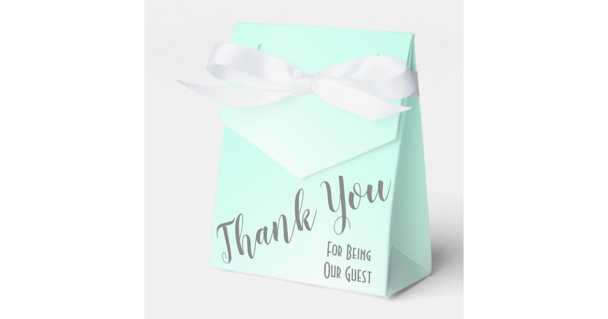 Elegant Fade Mint Favor Box Zazzle