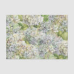 Elegant Faded Hydrangea Floral Pattern Decoupage Tissue Paper