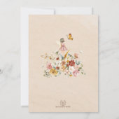 Elegant Fairy Flower Garden Girl Baby Shower Invitation (Back)