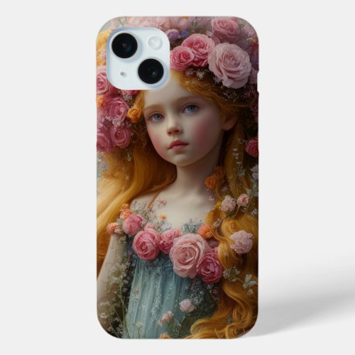 Elegant Fairy in Floral Wonderland Fantasy Art iPhone 15 Plus Case