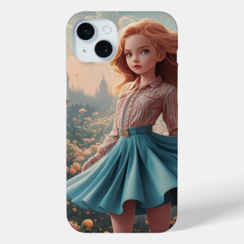 Elegant Fairy in Floral Wonderland Fantasy Art iPhone 15 Plus Case