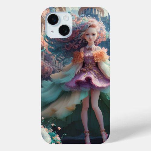 Elegant Fairy in Floral Wonderland Fantasy Art iPhone 15 Plus Case