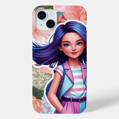 Elegant Fairy in Floral Wonderland Fantasy iPhone 15 Plus Case