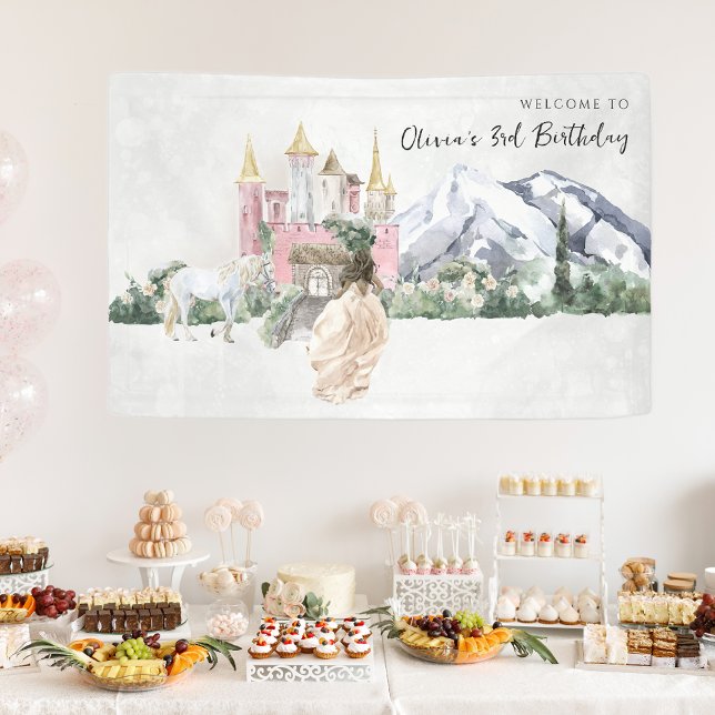 Elegant Fairy Tale | Princess Birthday Welcome Banner (Creator Uploaded)