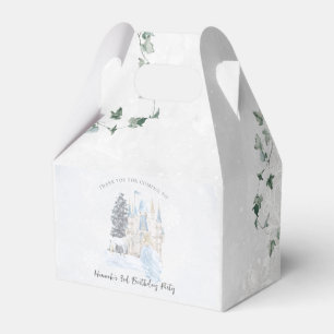 Elegant Fairy Tale Winter Princess Birthday Favor Boxes