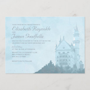 Elegant Fairytale Castle Wedding Invitations
