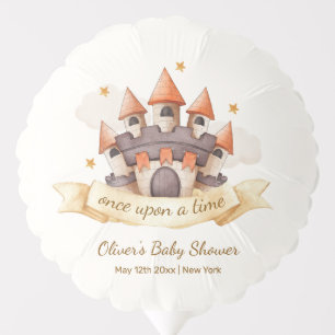 Elegant Fairytale Prince Castle Baby Shower Balloon