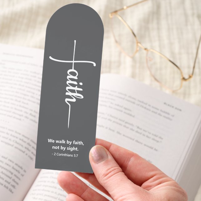 Elegant Faith Cross with Biblical Quote  Bookmarks (Hand)