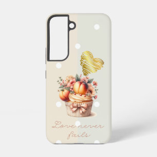 Elegant Faith Dot Fruit Floral Cupcake Gold Heart Samsung Galaxy S22 Case