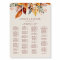Elegant Fall Alphabetical Wedding Seating Chart