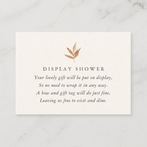 Elegant Fall Baby Shower Display Shower Enclosure Card