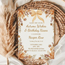 Elegant Fall Birthday Invitation
