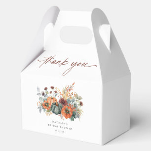 Elegant Fall Bridal Shower Favor Boxes
