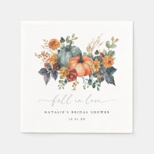 Elegant Fall Bridal Shower Napkins