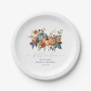 Elegant Fall Bridal Shower Paper Plates