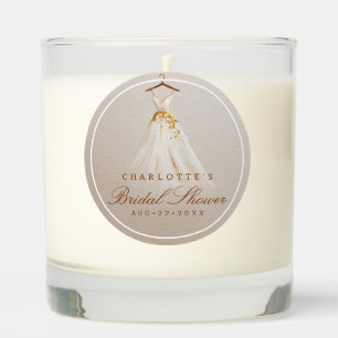 Elegant Fall Bridal Shower Prize Candle – Dress 