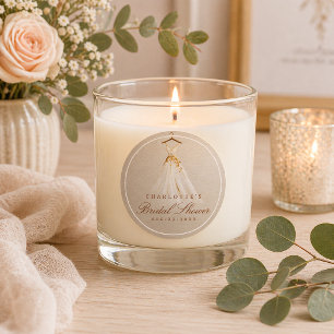 Elegant Fall Bridal Shower Prize Candle – Dress 