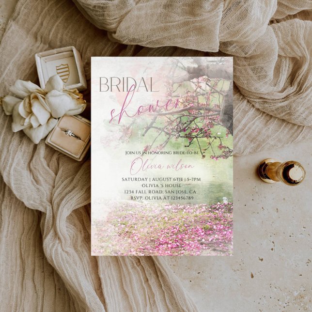 Elegant Fall Bridal Shower - Purple Floral Theme  Invitation (Creator Uploaded)