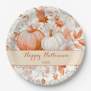 Elegant Fall Chinoiserie Halloween Paper Plates