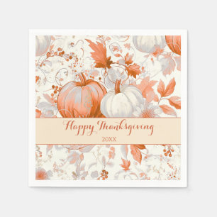 Elegant Fall Chinoiserie Thanksgiving Napkins