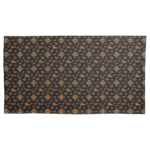 Elegant Fall Dachshund Pattern: Autumn Blooms Pillow Case