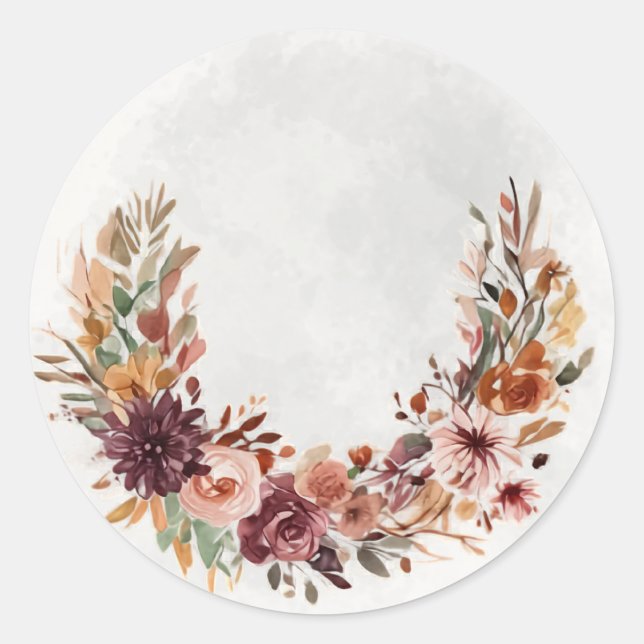 Elegant Fall Floral Arch Sticker (Front)