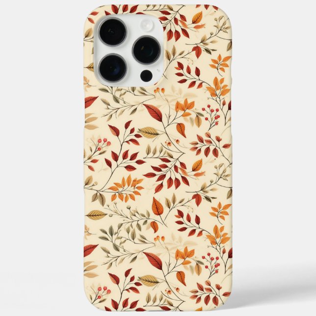 Elegant Fall Floral Pattern Case-Mate iPhone Case (Back)