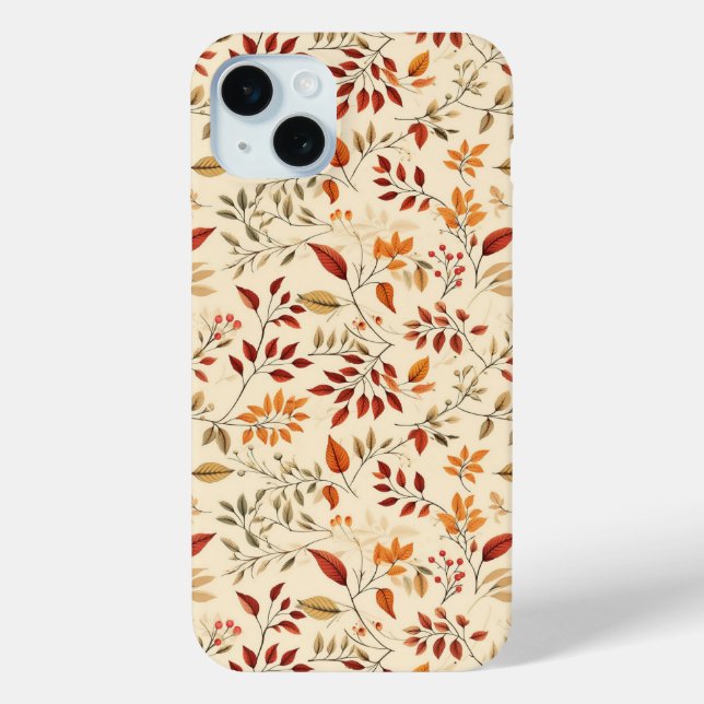 Elegant Fall Floral Pattern Case-Mate iPhone Case (Back)