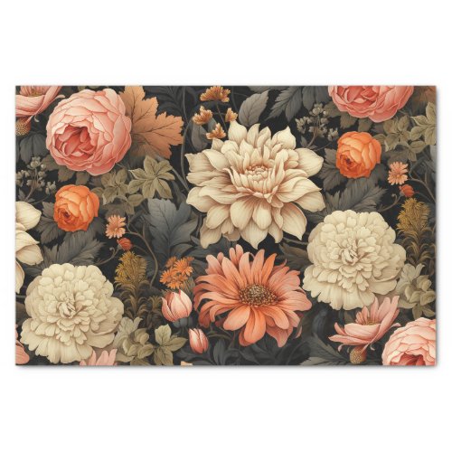 Elegant Fall Floral Tissue Paper