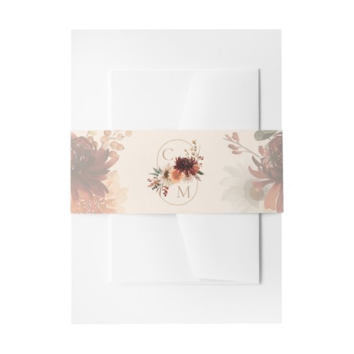 Elegant Fall Floral Wedding Belly Band