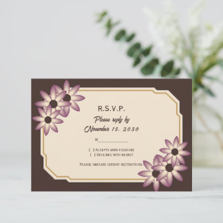 Elegant Fall Floral Wedding Invitation Template