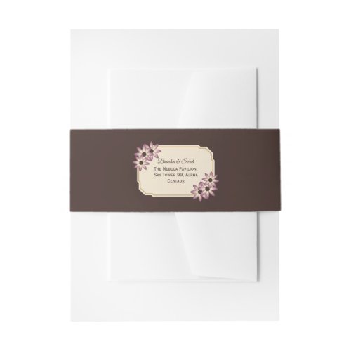 Elegant Fall Floral Wedding Invitation Template Belly Band