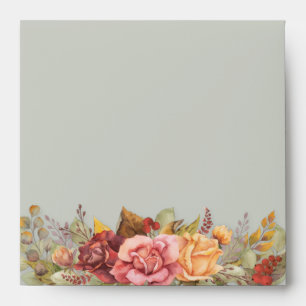 Elegant Fall Florals/Thanksgiving Return Address Envelope