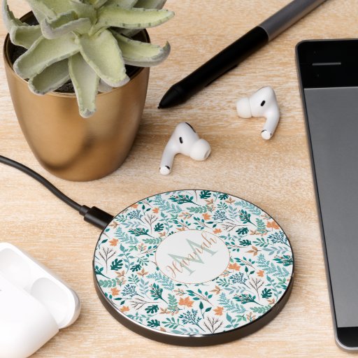 Elegant Fall Foliage Autumn Greenery Wireless Charger