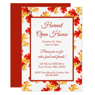 Fall Open House Invitations 6