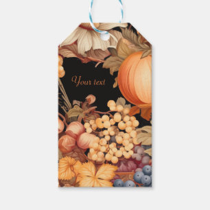 Elegant fall harvest personalized stylish gift tags