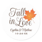 Elegant Fall in Love Autumn Wedding Monogram
