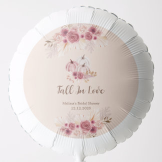 Elegant Fall In Love Boho Pink Pumpkin Balloon