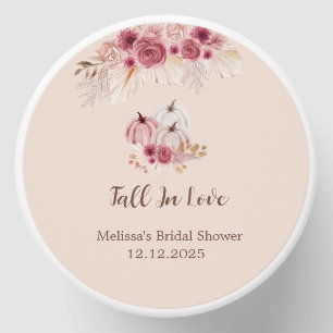 Elegant Fall In Love Boho Pink Pumpkin Mini Candle Favors