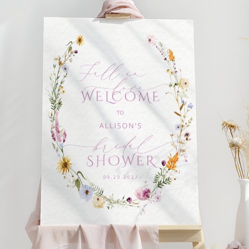 Elegant Fall in Love Bridal Shower Welcome  Foam Board