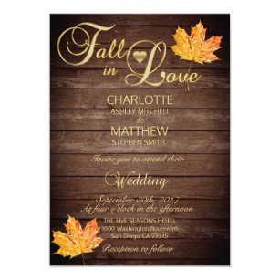 Fall In Love Wedding Invitations Zazzle Elegant Fall In Love Burgundy Rustic Wedding Invitation