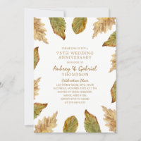 Elegant Fall Leaves 75th Wedding Anniversary