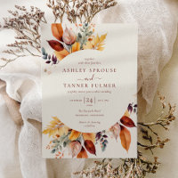 Elegant Fall Leaves Autumn Wedding