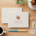 Elegant Fall Leaves Autumn Wedding RSVP Envelope<br><div class="desc">Elegant Fall Leaves Autumn Wedding RSVP envelope features a beautiful bouquet of autumn leaves in rust,  yellow,  gold,  mustard,  brown and purple.</div>