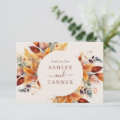 Elegant Fall Leaves Autumn Wedding Thank You Card | Zazzle