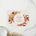 Elegant Fall Leaves Autumn Wedding Thank You Card | Zazzle