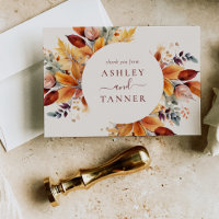 Elegant Fall Leaves Autumn Wedding